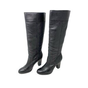 Michael Kors Y2K Pebble Textured Oxford Western Style Leather Boots NWOB Size 9